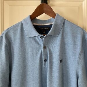 Polo Shirt, Blue, Medium, Cotton, Banana Republic